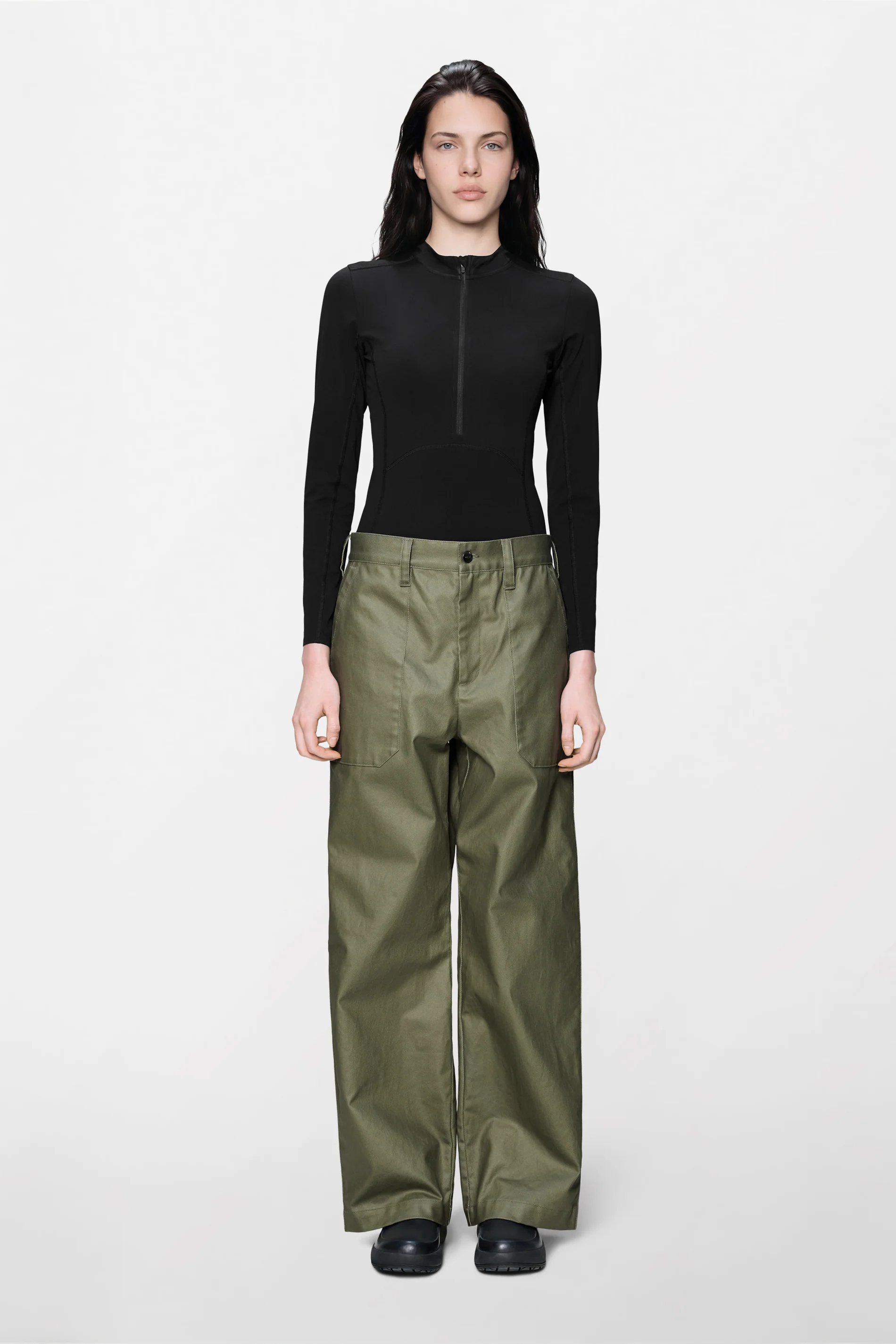 Heavy Woven Pants Straight